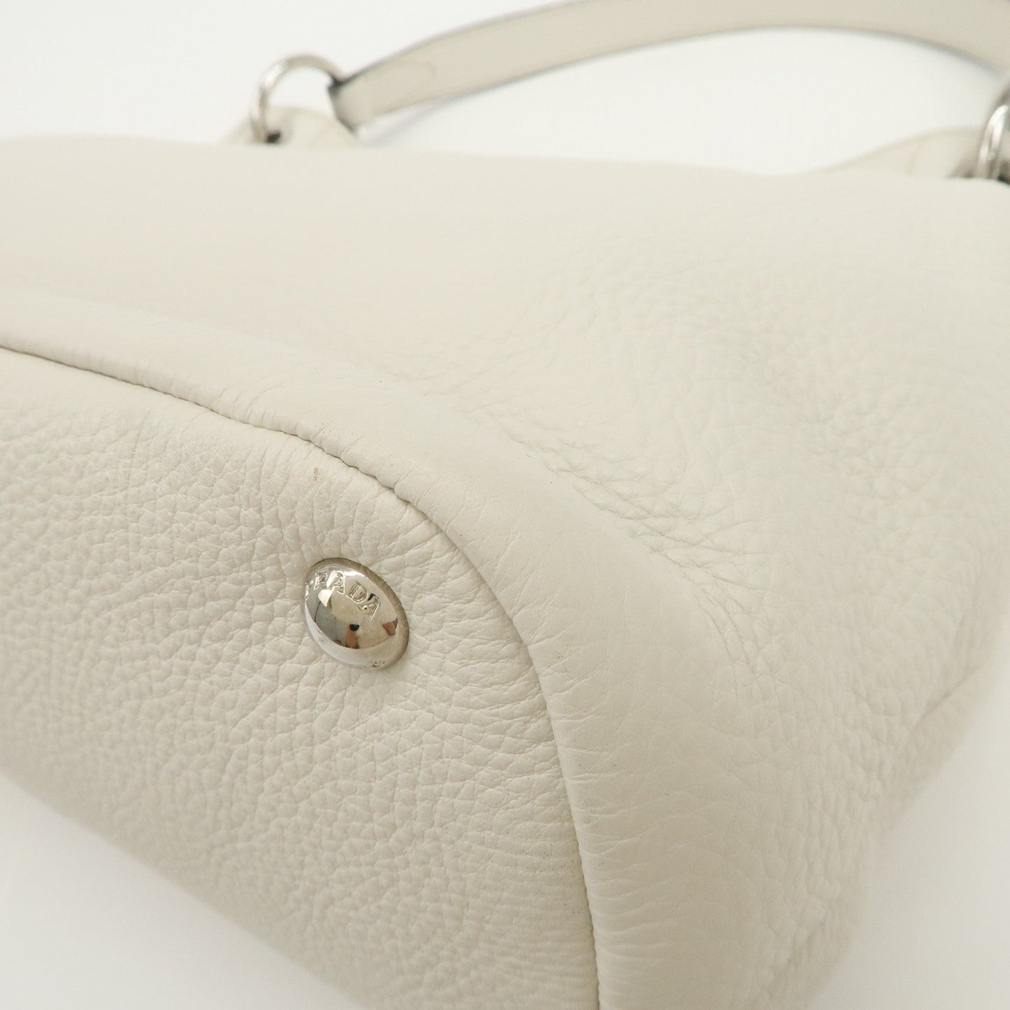 Prada Triangle Logo Leather Shoulder Bag White BR5124【Pre-order】