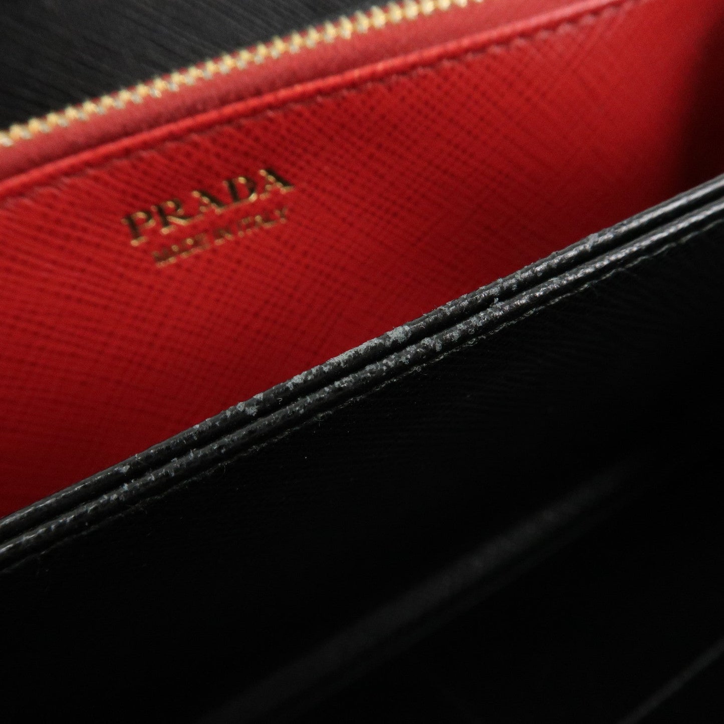 Prada Logo Saffiano Leather Zippy Long Wallet Black 1ML506【Pre-order】