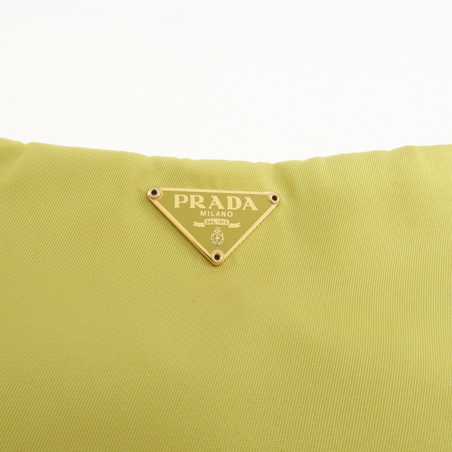 Prada Triangle Logo Nylon Leather Shoulder Bag Yellow BR0107【Pre-order】