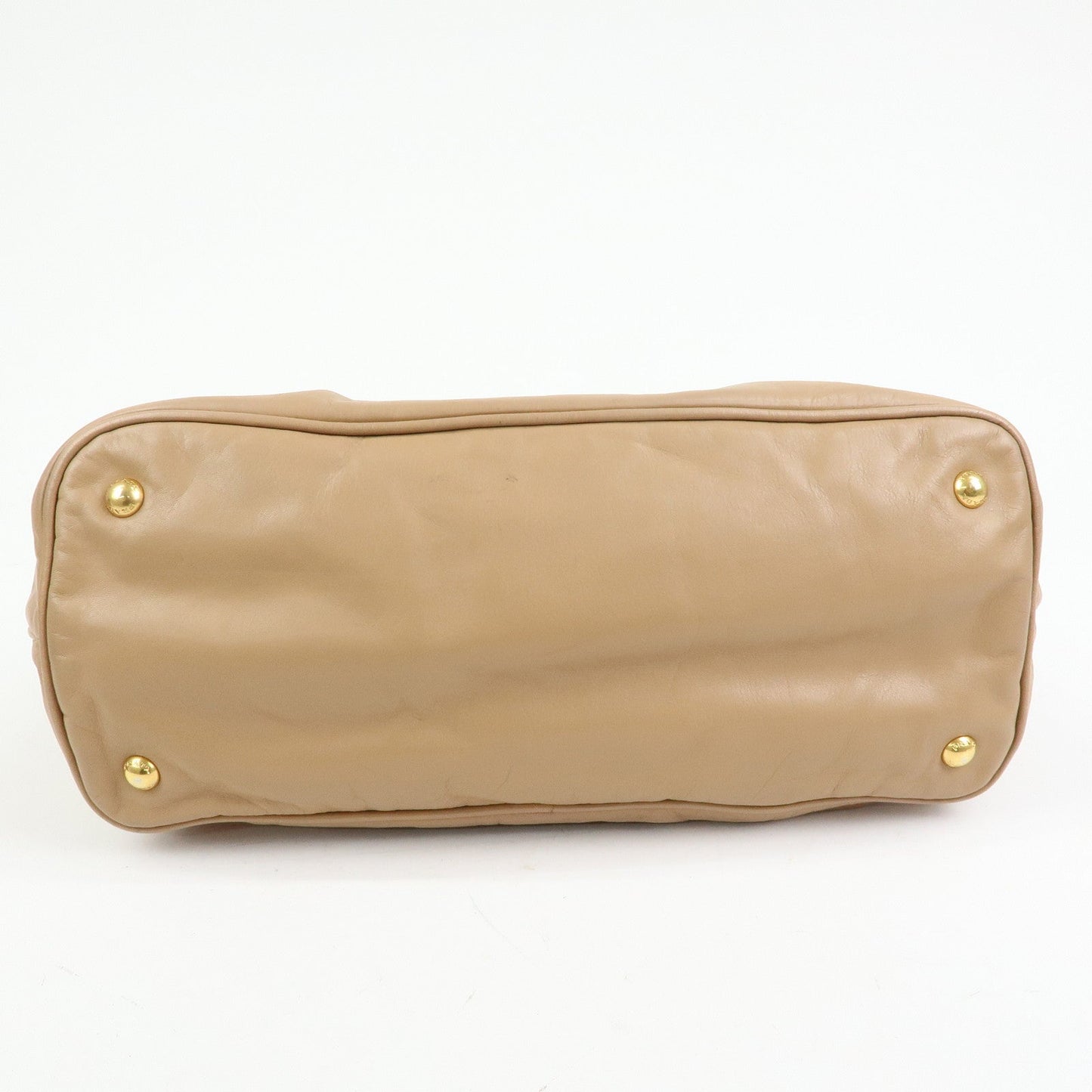 Prada Soft Calf Leather 2Way Hand Shoulder Bag Light Brown BN1902【Pre-order】