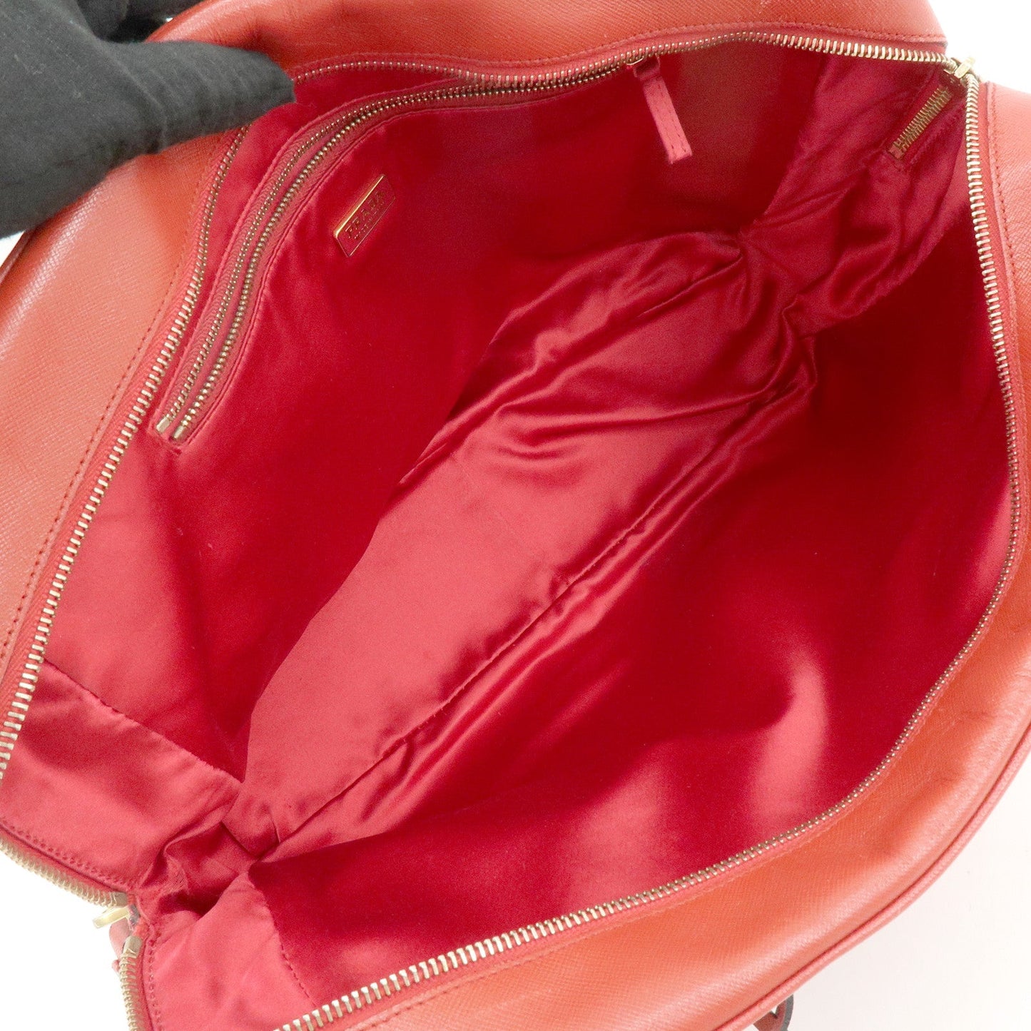 Prada Triangle Logo Saffiano Leather Shoulder Bag Hand Bag Red【Pre-order】