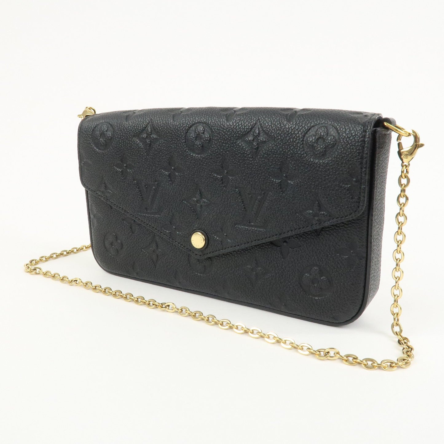Louis Vuitton Monogram Empreinte Pochette Fﾃｩlicie Noir Black M82477【Pre-order】