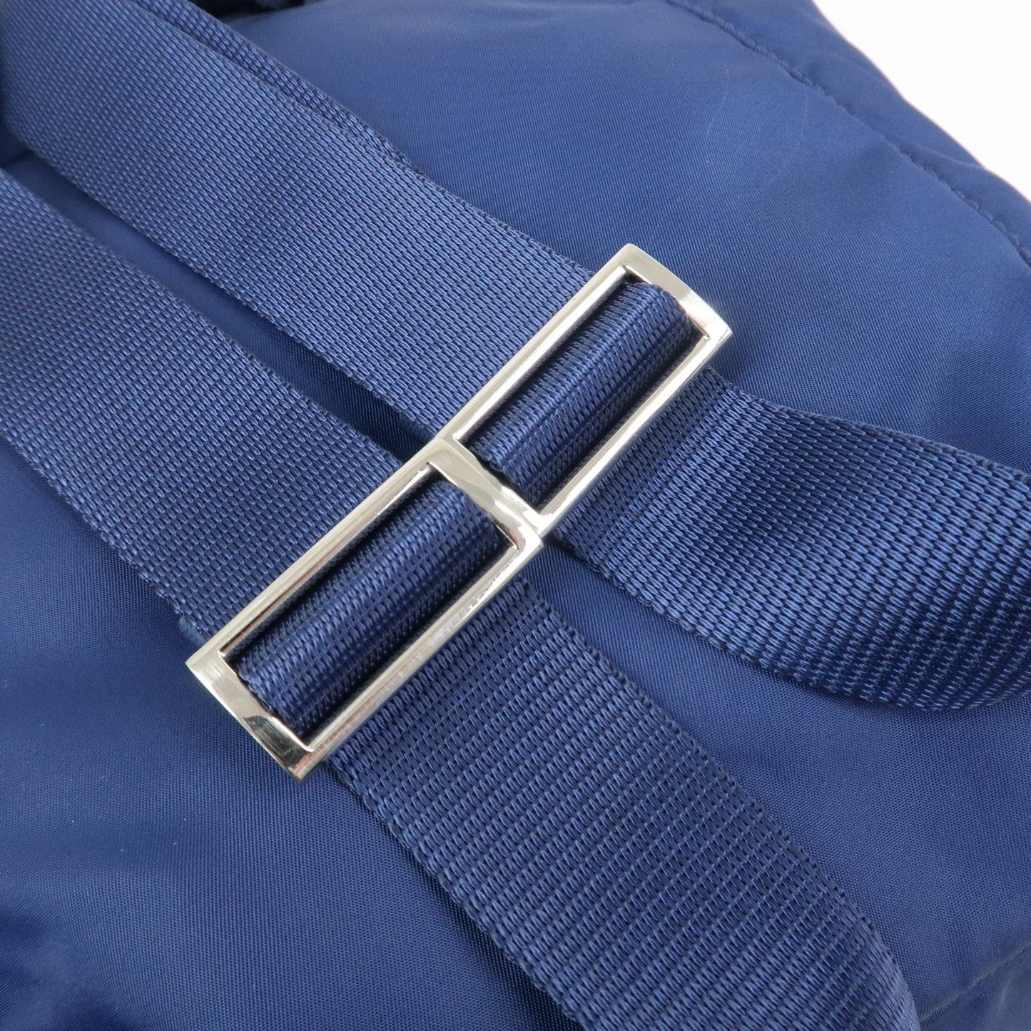 Prada Triangle Logo Nylon Saffiano Leather Backpack Navy BZ0032【Pre-order】
