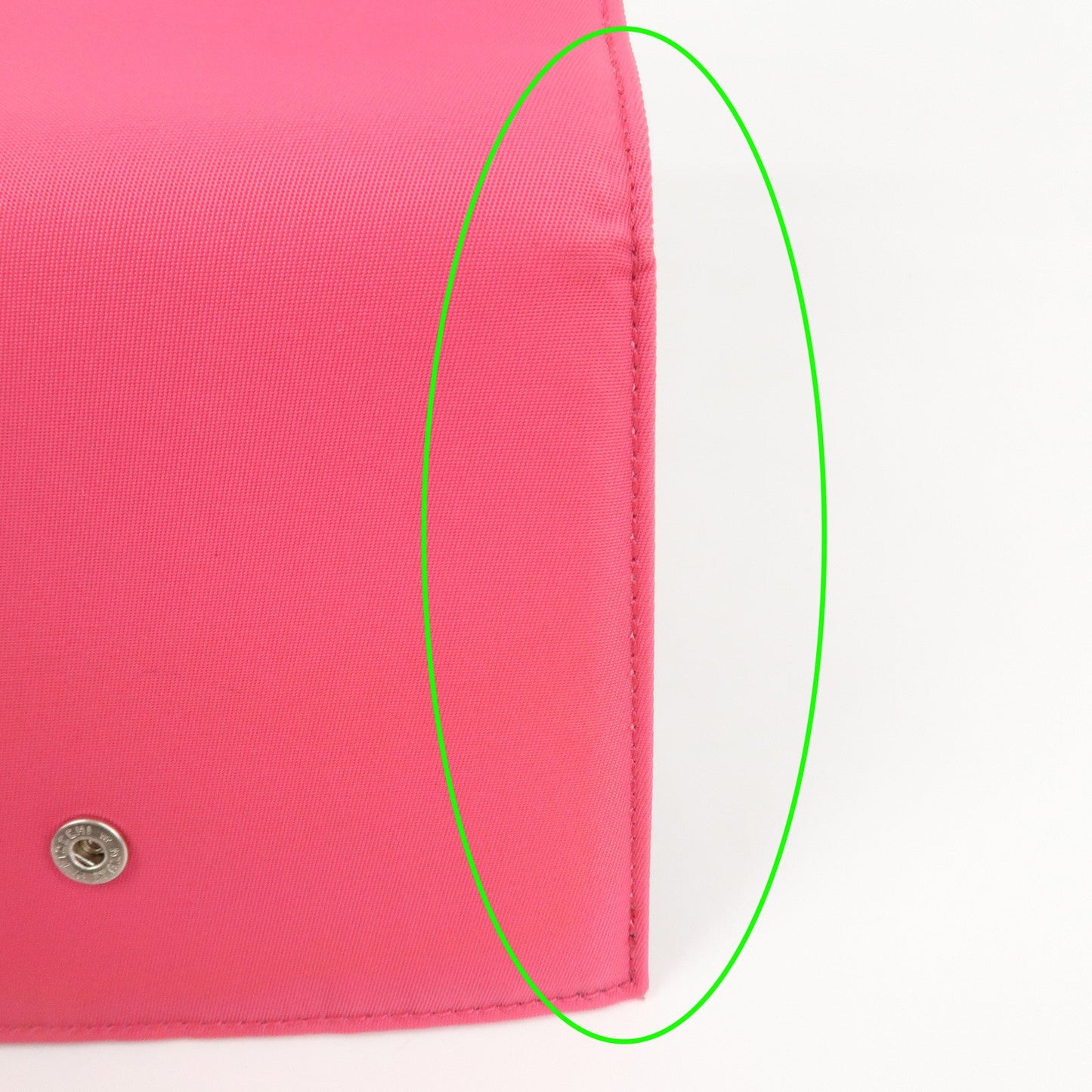 Prada Triangle Logo Tessuto Nylon Mini Compact Wallet Neon Pink【Pre-order】