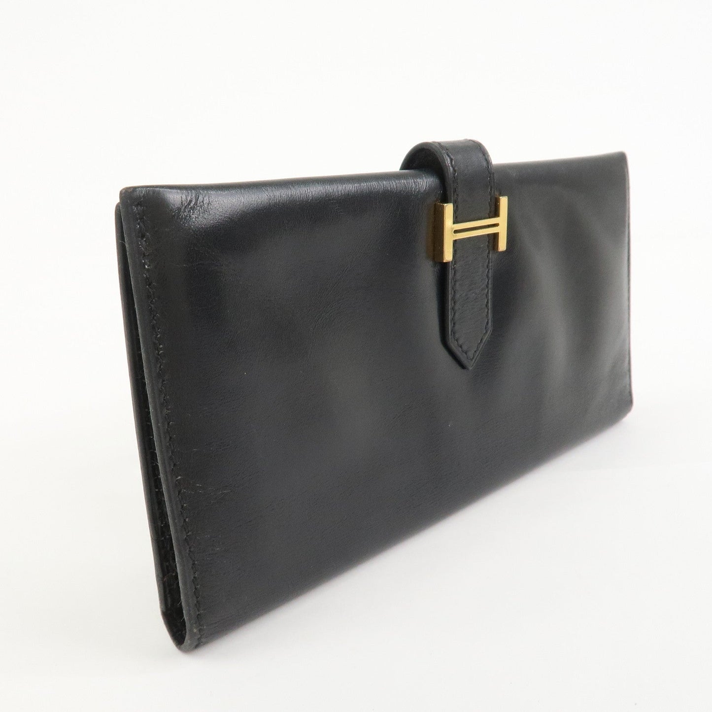 Hermes Bearn Classic Box Calf □E Stamped Bi-Fold Long Wallet【Pre-order】