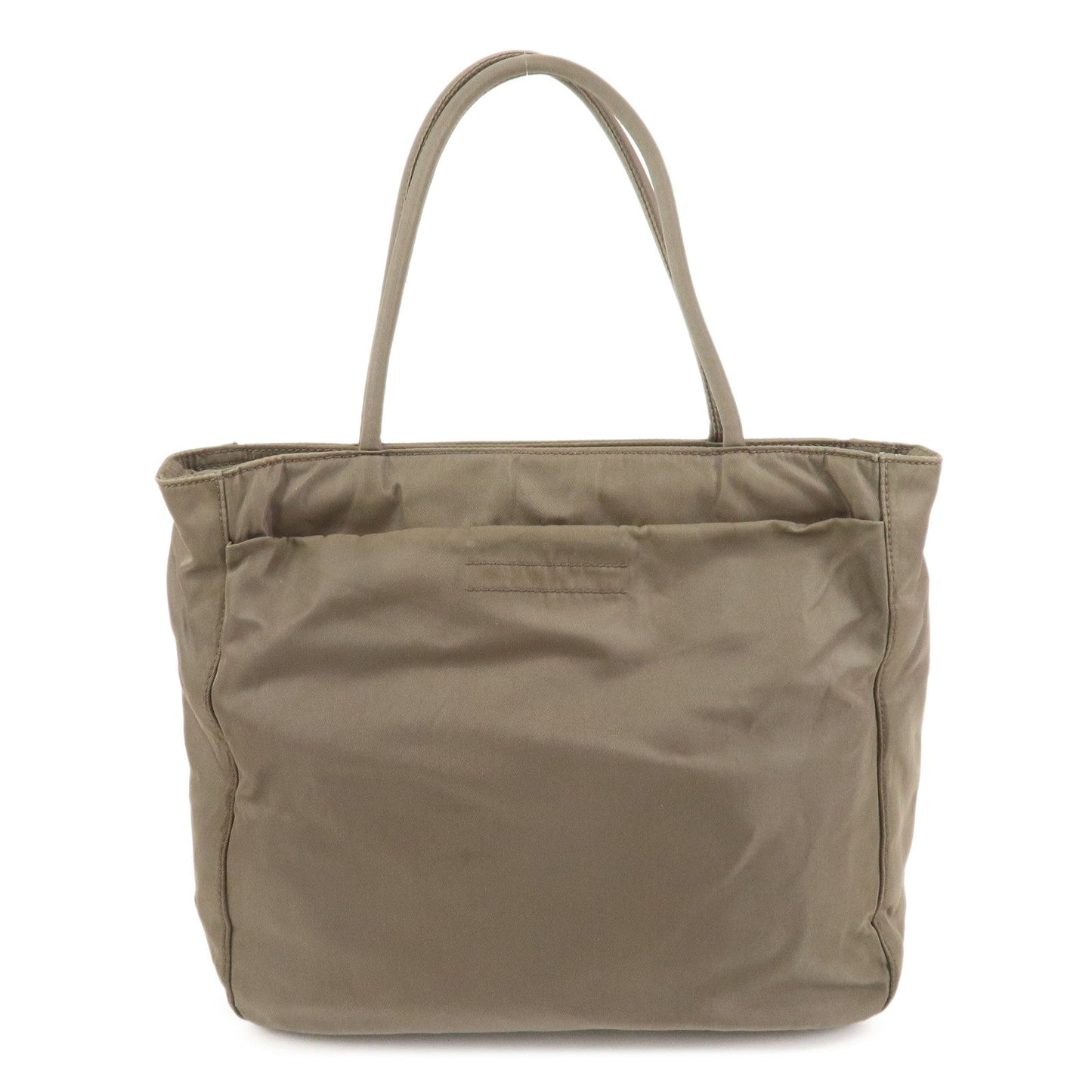 Prada Triangle Logo Nylon Tote Bag Hand Bag Gray【Pre-order】