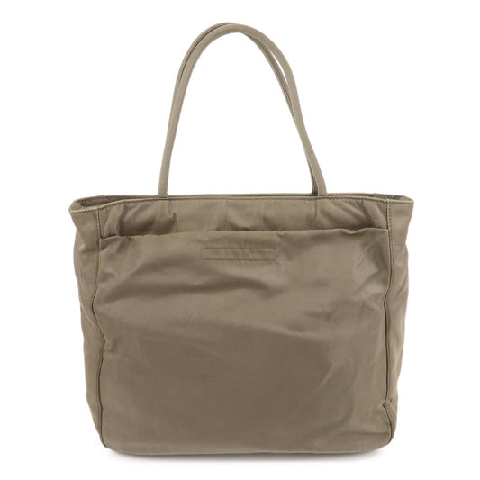 Prada Triangle Logo Nylon Tote Bag Hand Bag Gray【Pre-order】