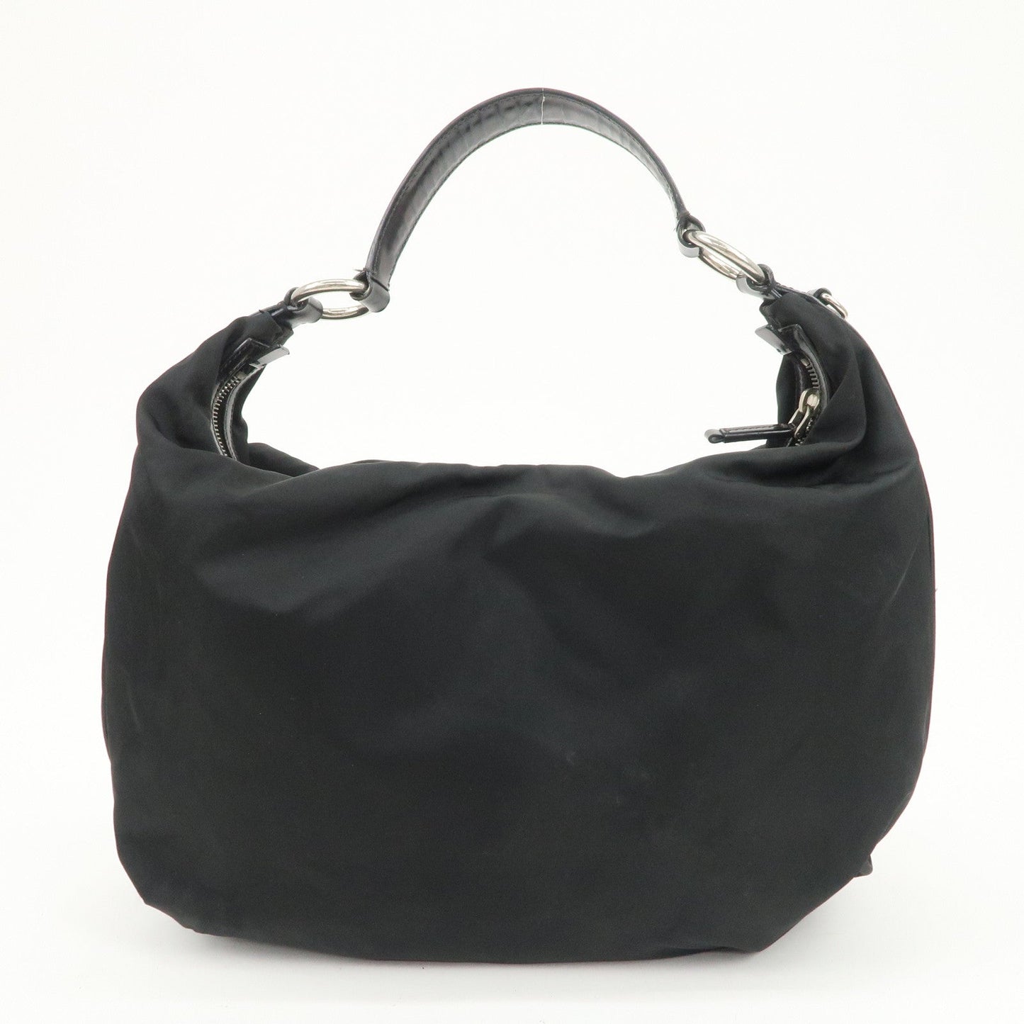 Prada Logo Nylon Leather Shoulder Bag Hand Bag Black BR3287【Pre-order】