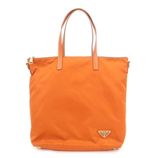 Prada Nylon Saffiano Leather Tote Bag Hand Bag Orange【Pre-order】