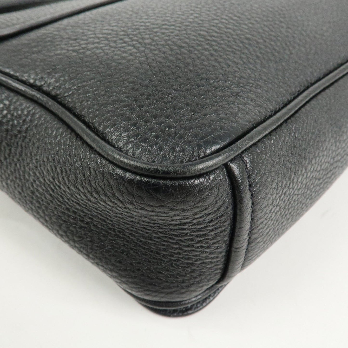 Pradq Logo Leather Shoulder Bag Black 1BD163【Pre-order】