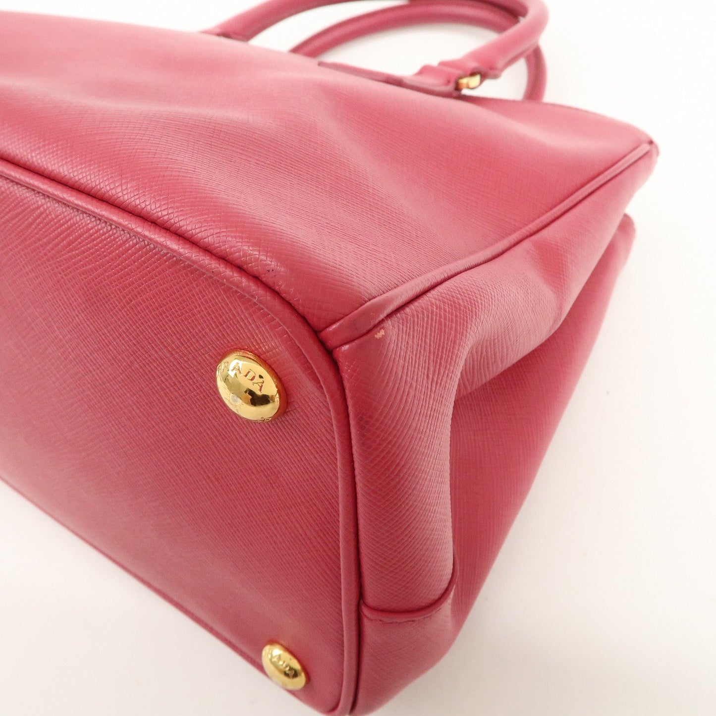 Prada Triangle Logo Saffiano Leather 2Way Bag Hand Bag Pink BN1801【Pre-order】