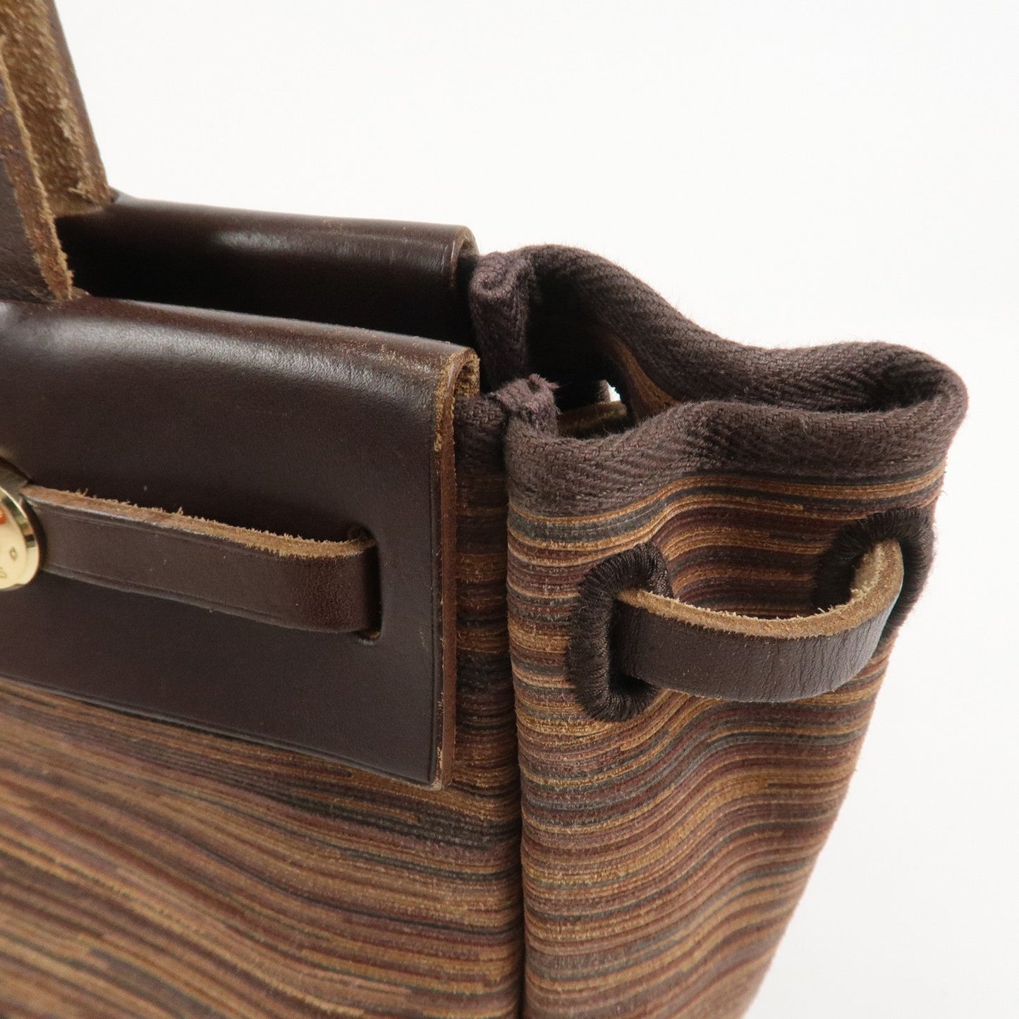 Hermes Cabas PM Airline Toile Officier Leather Shoulder Bag【Pre-order】