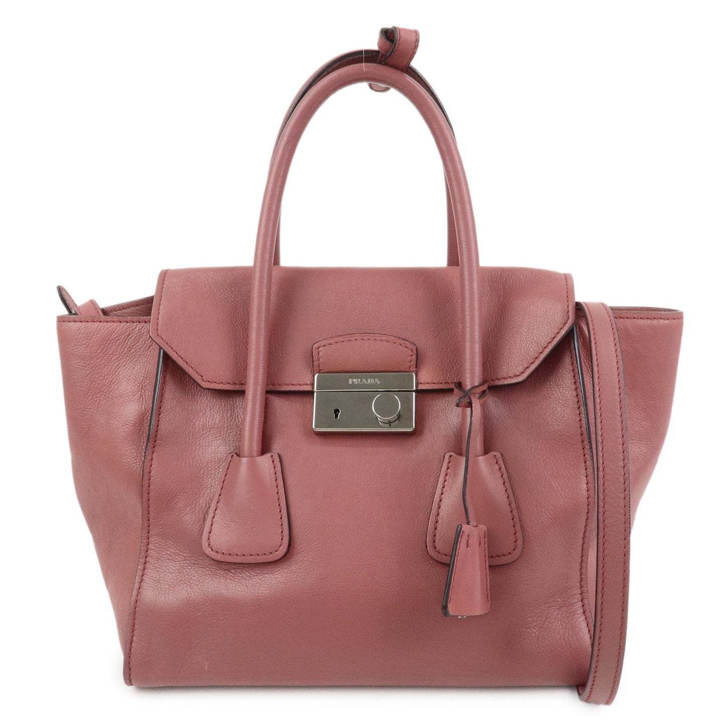 Prada Logo Leather 2Way Bag Hand Bag Shoulder Bag Pink BN2665【Pre-order】