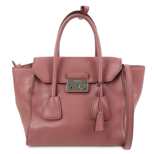 Prada Logo Leather 2Way Bag Hand Bag Shoulder Bag Pink BN2665【Pre-order】