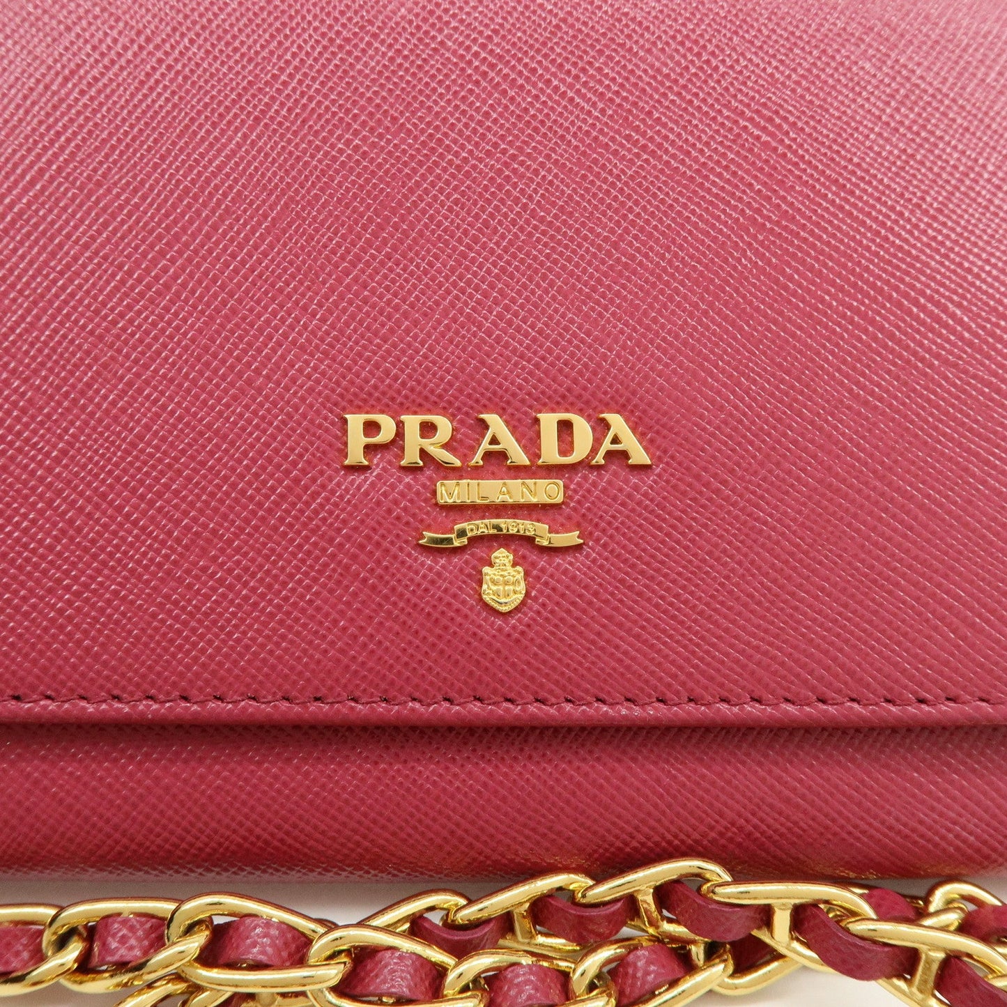 Prada Saffiano Leather Chain Wallet WOC Pink 1M1290【Pre-order】