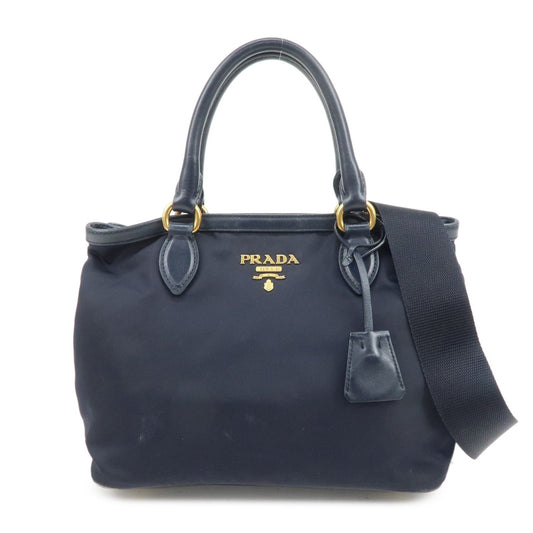 Prada Logo Nylon 2Way Bag Hand Bag Shoulder Bag Navy 1BA172【Pre-order】