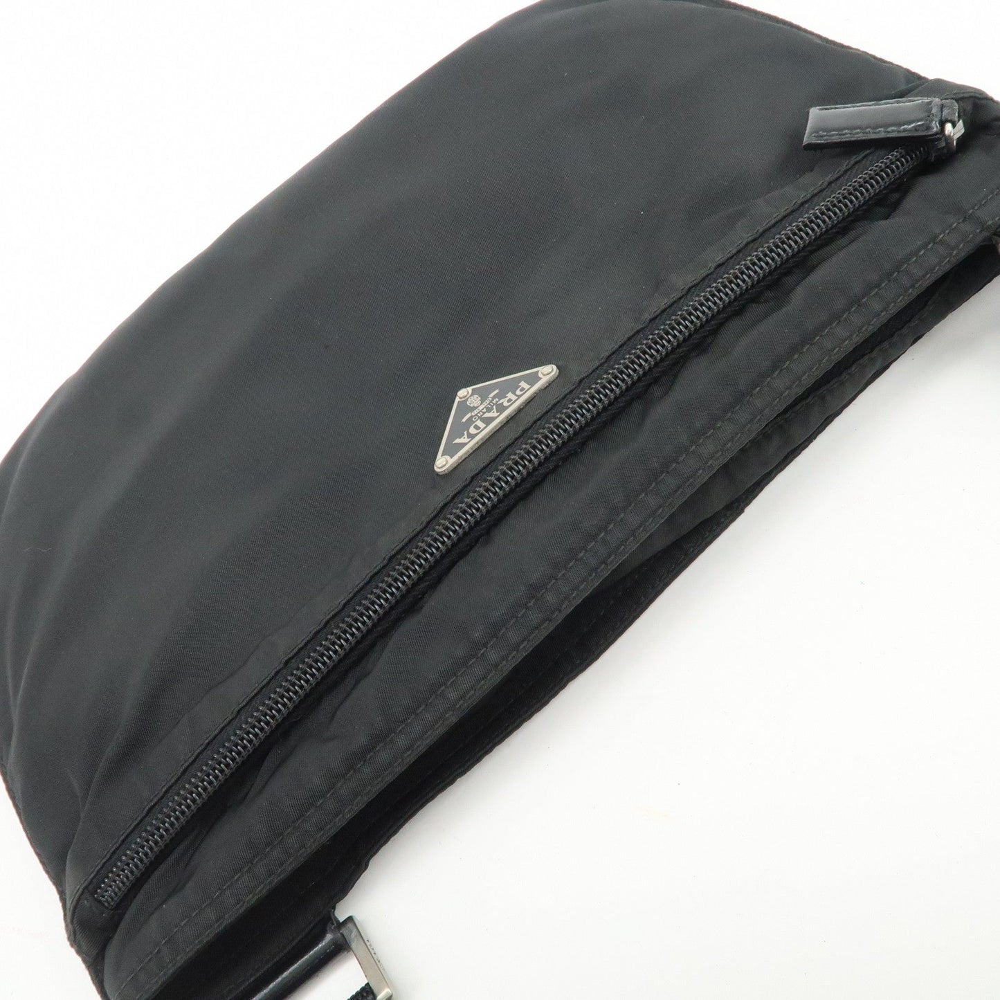 Prada Triangle Logo Nylon Leather Shoulder Bag Crossbody Bag Black【Pre-order】