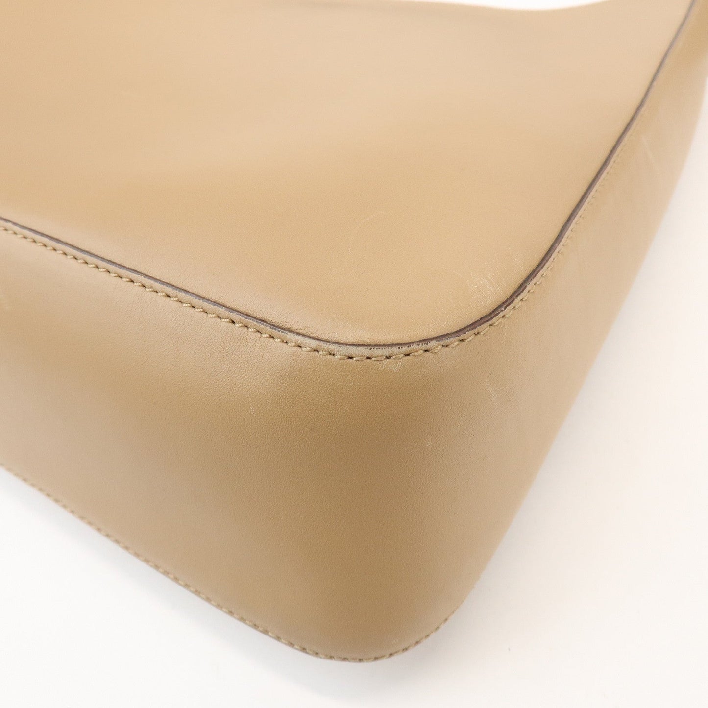 Prada Logo Leather Shoulder Bag Hand Bag Beige【Pre-order】