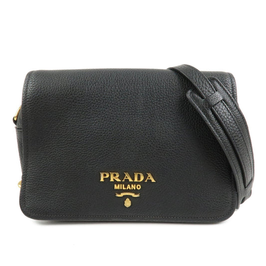 Pradq Logo Leather Shoulder Bag Black 1BD163【Pre-order】