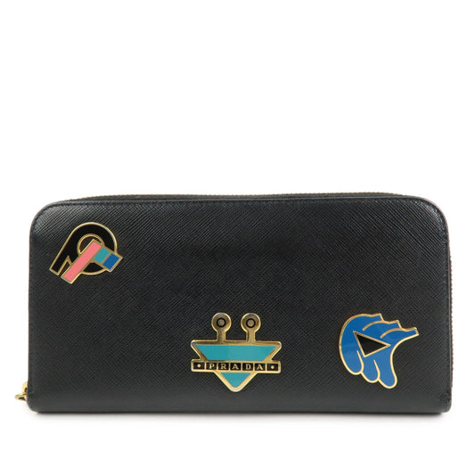 Prada Logo Saffiano Leather Zippy Long Wallet Black 1ML506【Pre-order】