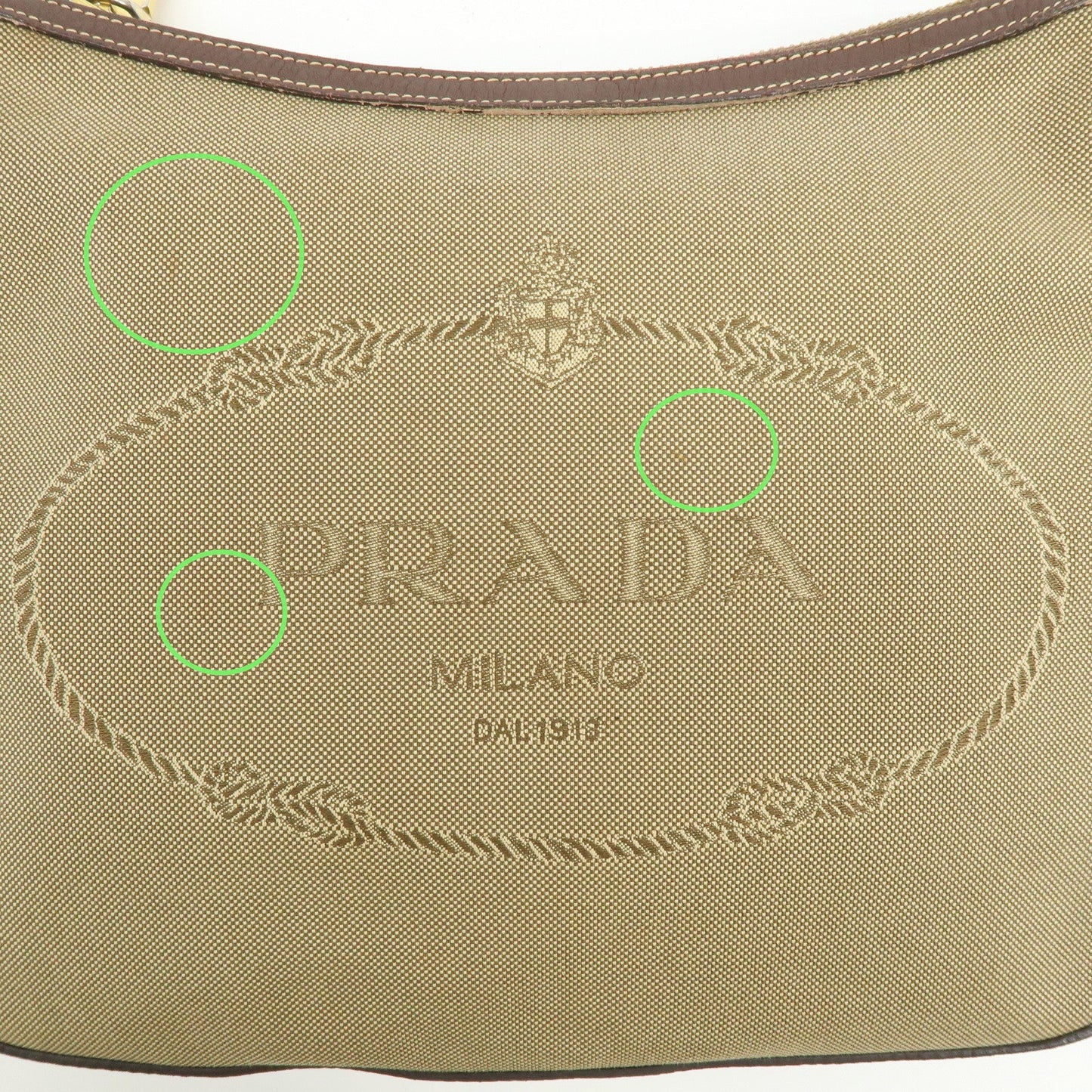 Prada Logo Jacguard Leather Shoulder Bag Crossbody Bag Brown【Pre-order】