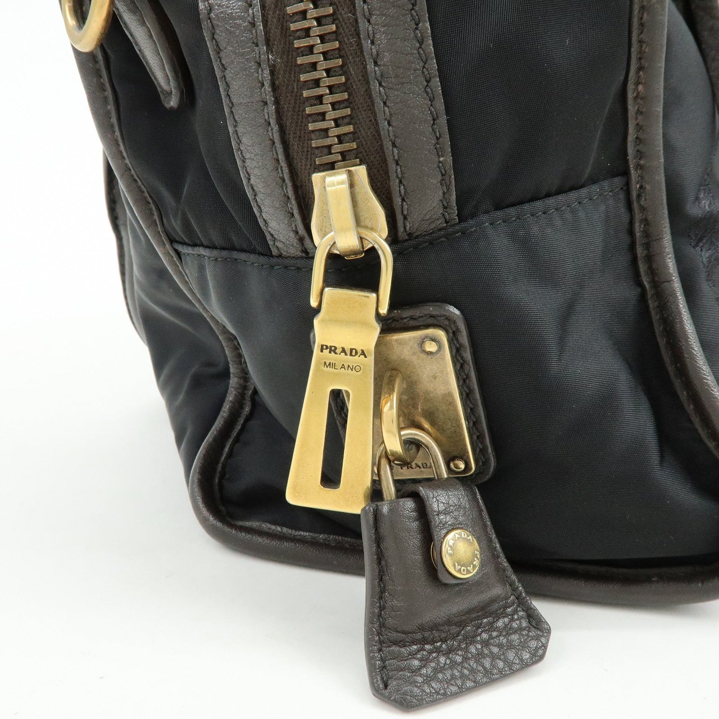 Prada Triangle Logo Nylon Leather 2Way Hand Shoulder Bag Black【Pre-order】