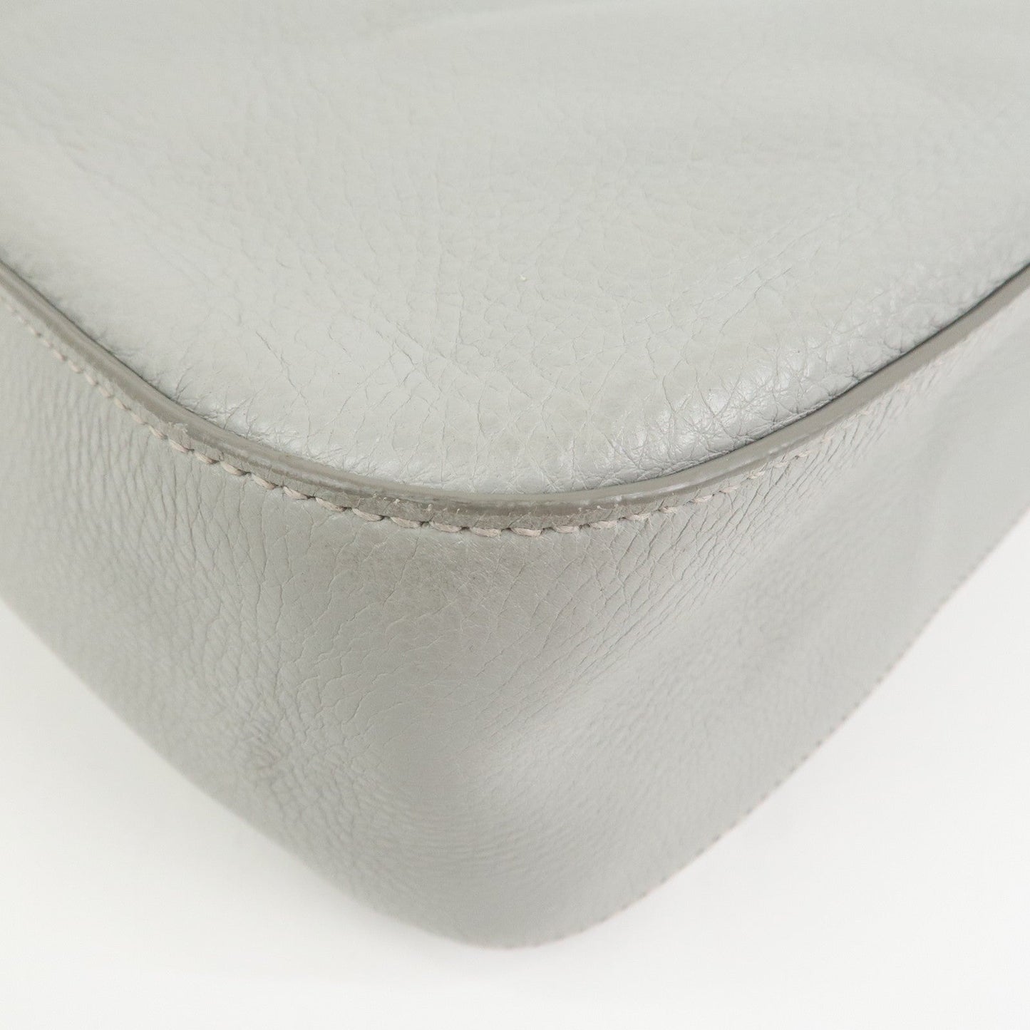 Prada Logo Leather Shoulder Bag Hand Bag Gray 1BC013【Pre-order】
