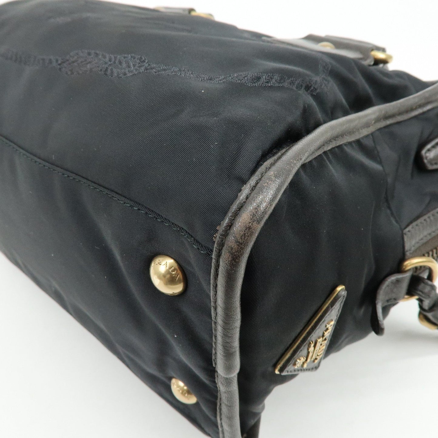 Prada Triangle Logo Nylon Leather 2Way Hand Shoulder Bag Black【Pre-order】