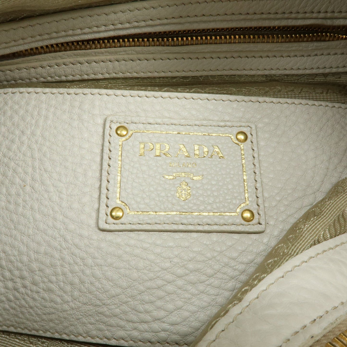 Prada Logo Calf Leather Shoulder Bag Hand Bag White BR4311【Pre-order】