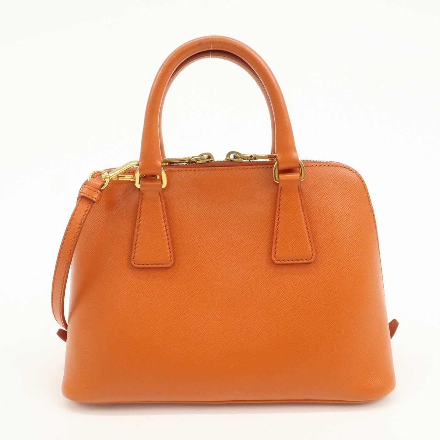 Prada Saffiano Leather Promenade Small 2Way Hand Bag Orange BL0838【Pre-order】