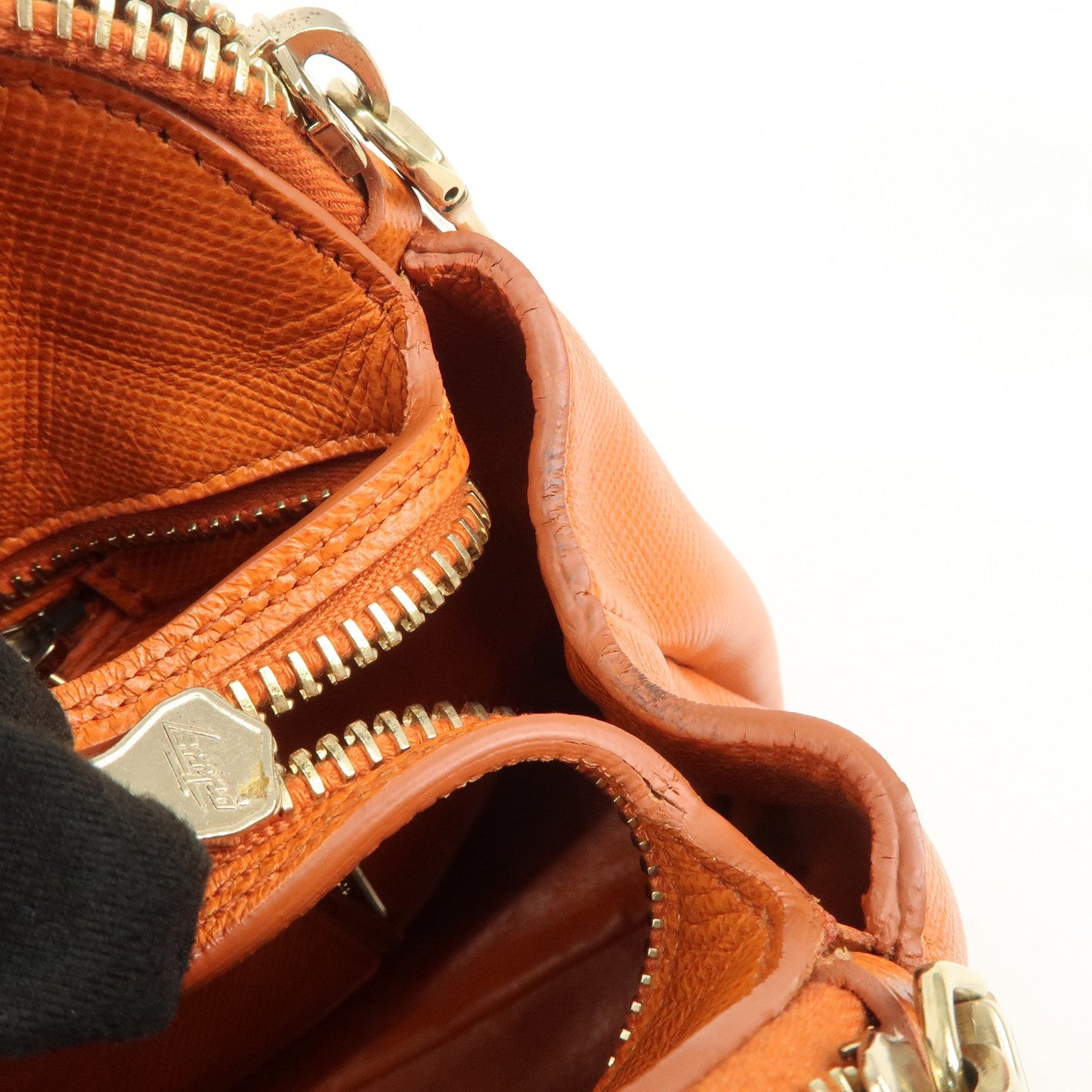 Prada Logo Saffiano Leather Hand Bag Orange BN2560【Pre-order】
