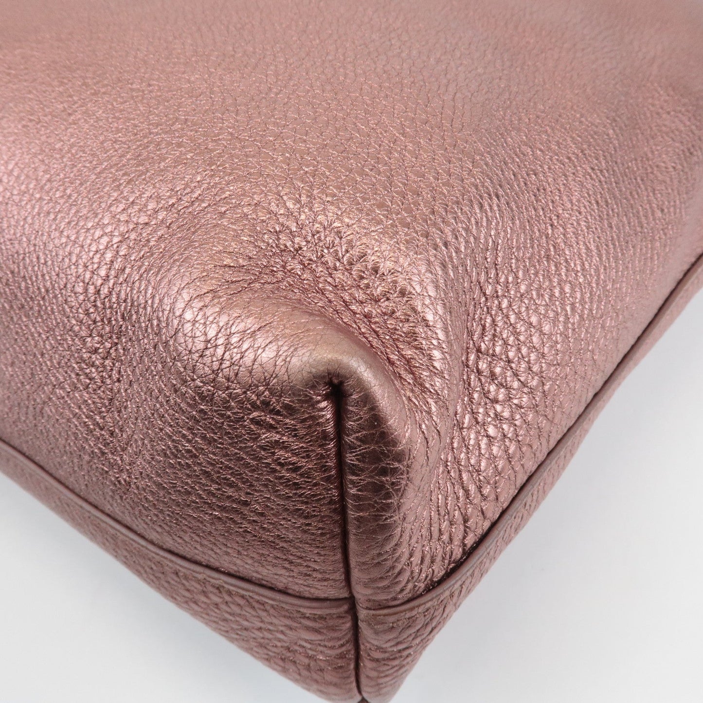Prada Leather 2Way Tote Bag Shoulder Bag Metallic Pink BN1713 Used【Pre-order】