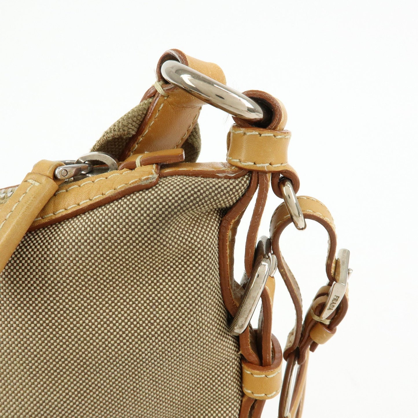 Prada Logo Jacquard Leather Shoulder Bag Crossbody Bag Camel BT0533【Pre-order】