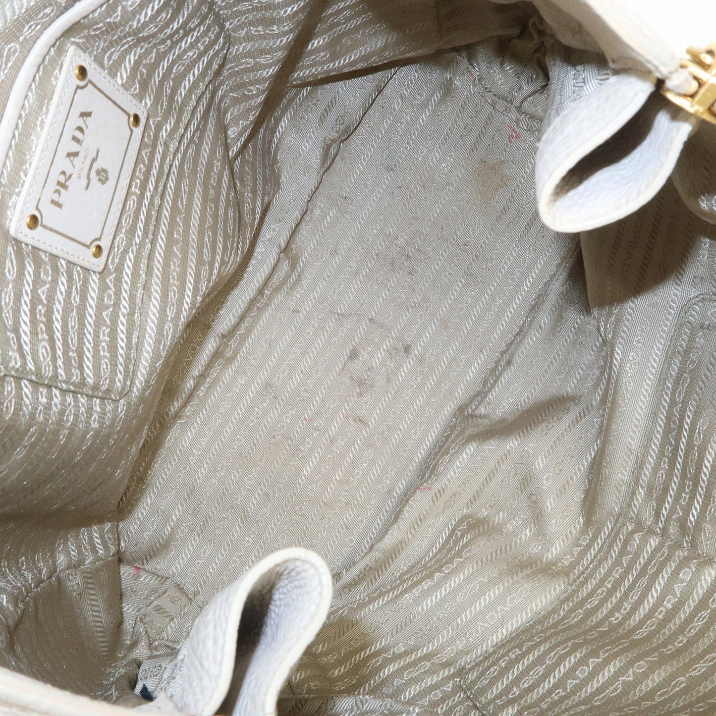 Prada Logo 2Way Bag Hand Bag Shoulder Bag Ivory【Pre-order】