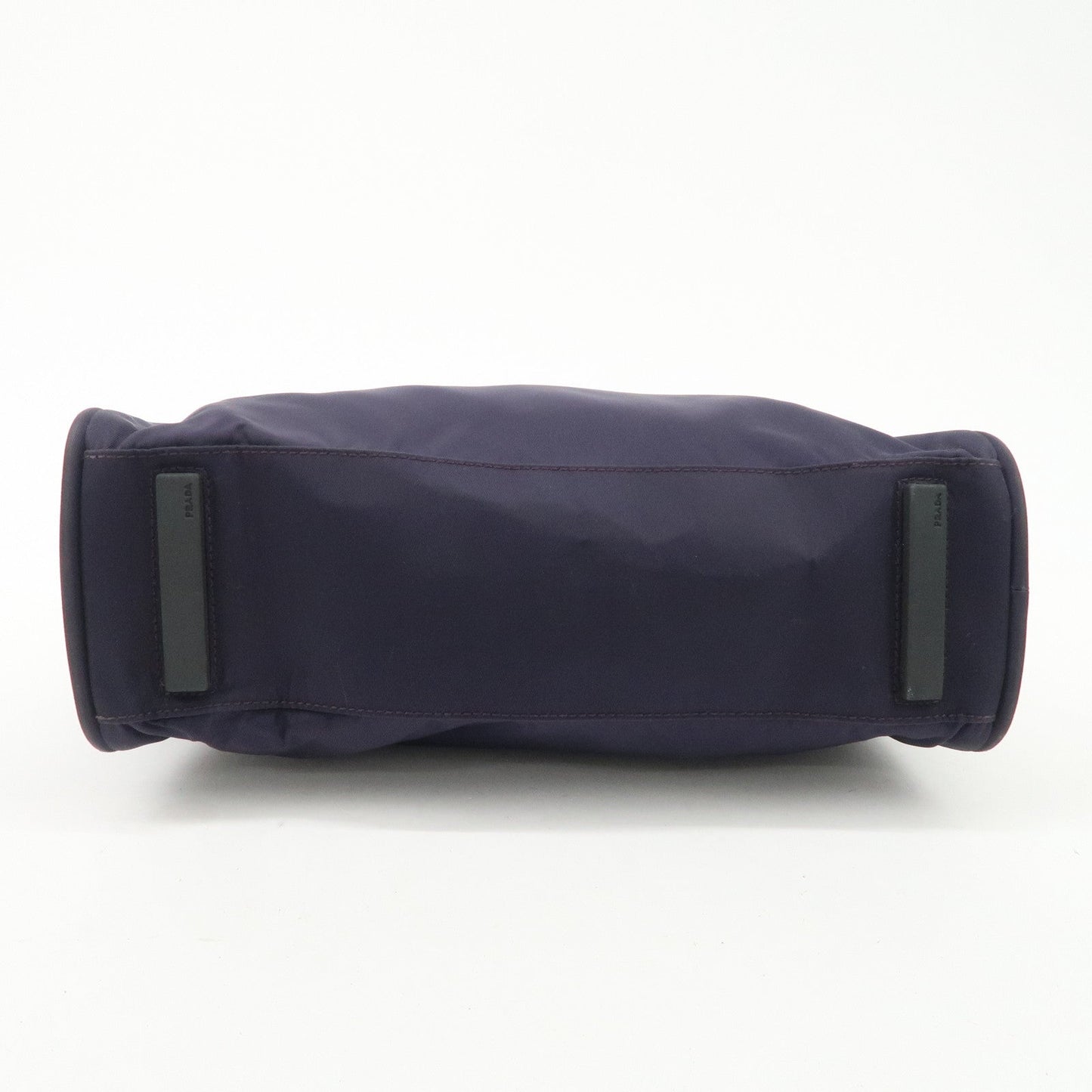 Prada Triangle Logo Leather Nylon Hand Bag Purple B8495【Pre-order】