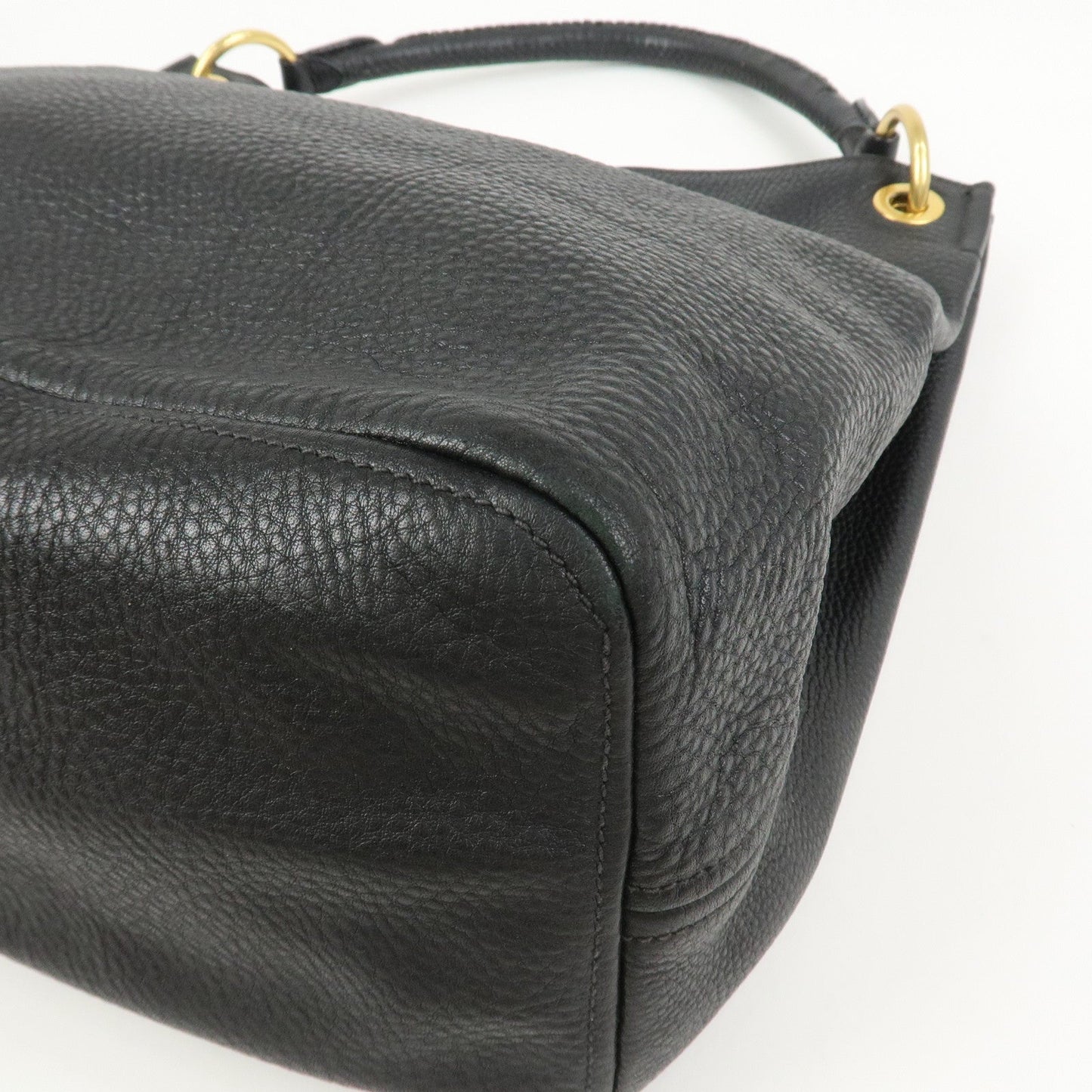 Prada Logo Leather Shoulder Bag Hand Bag Black【Pre-order】