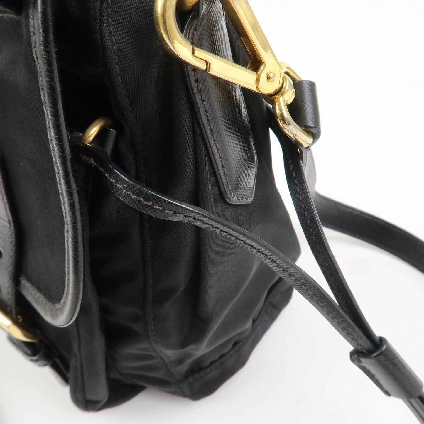 Prada Logo Nylon Saffiano Leather Shoulder Bag Crossbody Bag Black【Pre-order】