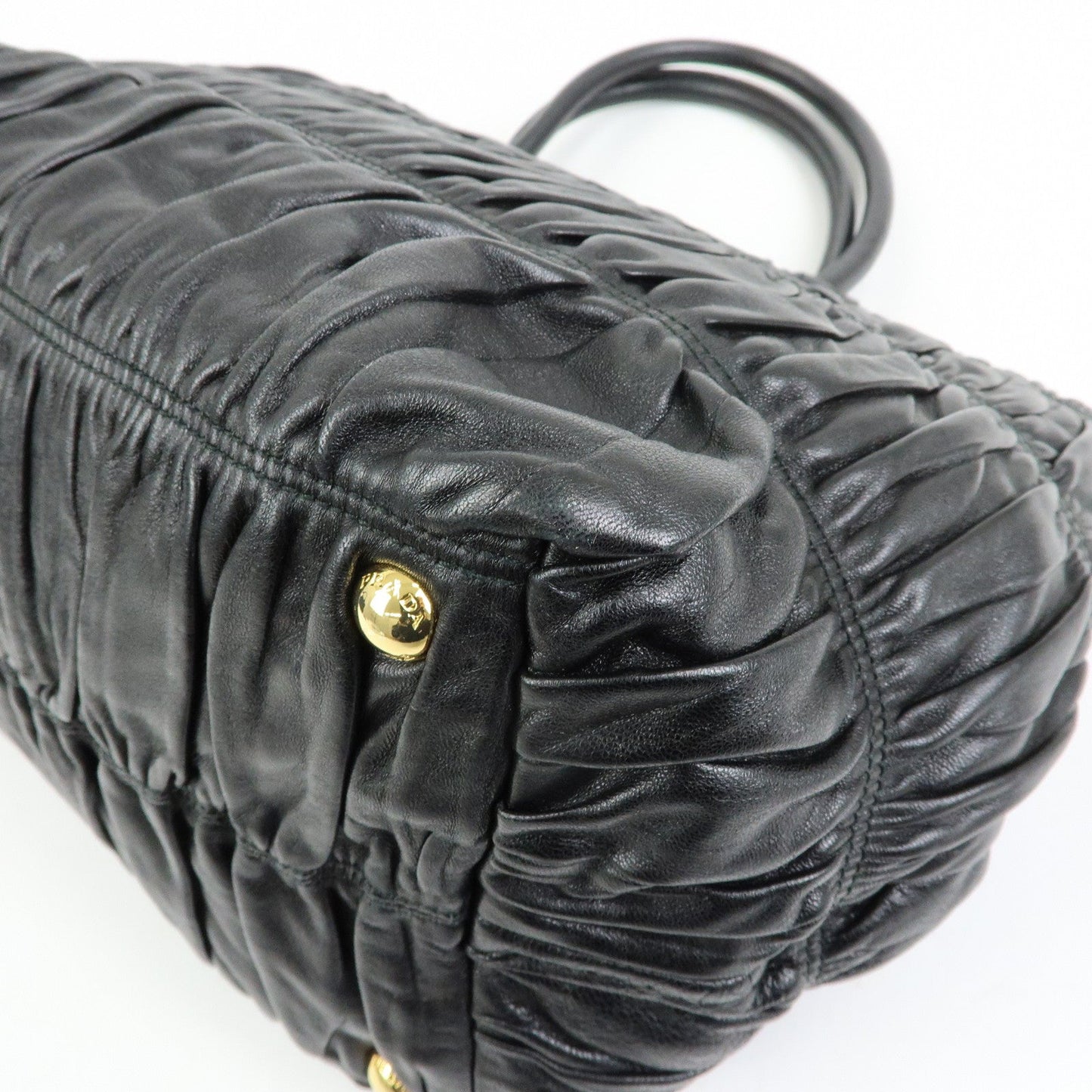 Prada Ribbon Nappa Gaufure Leather 2Way Bag Black BN1932【Pre-order】