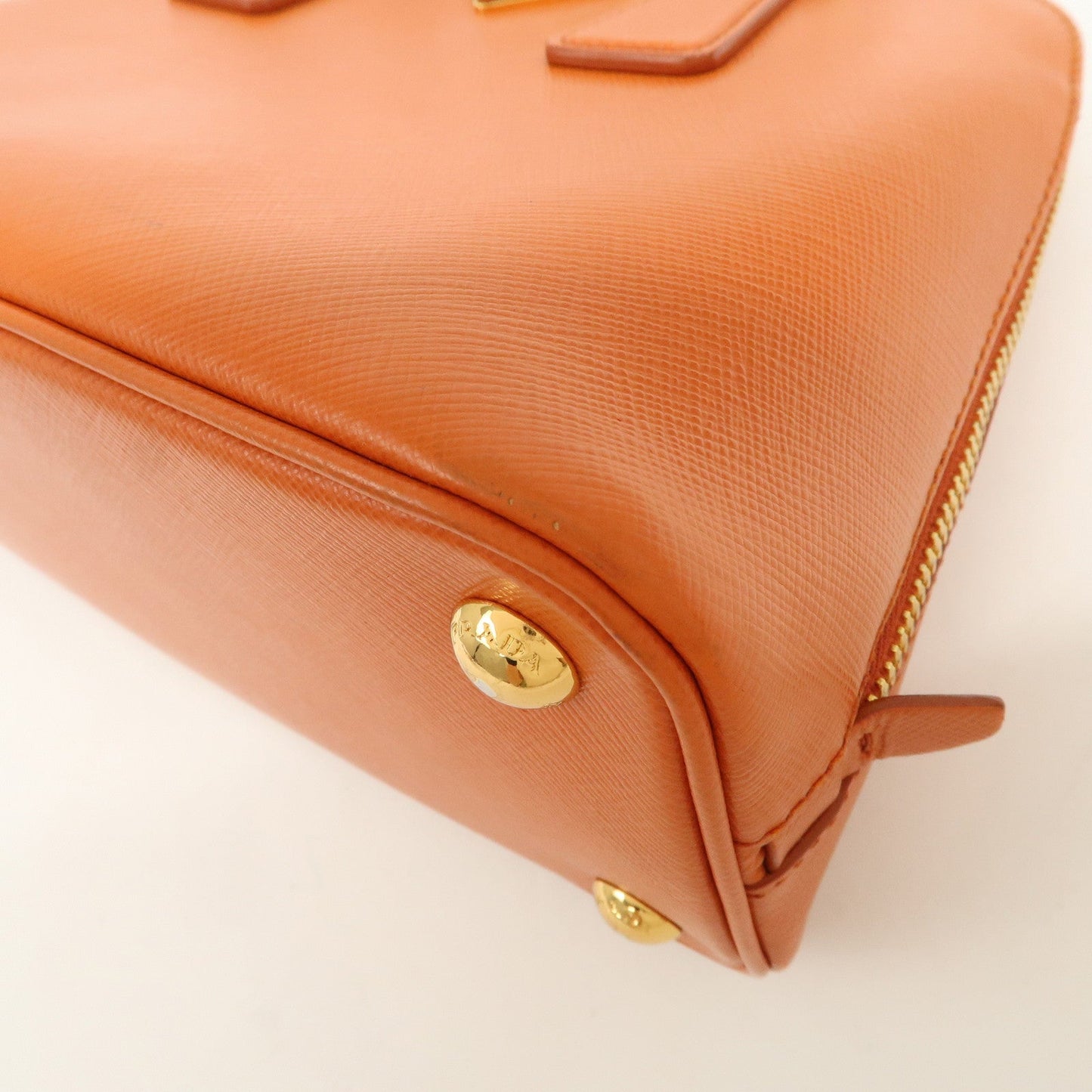 Prada Saffiano Leather Promenade Small 2Way Hand Bag Orange BL0838【Pre-order】