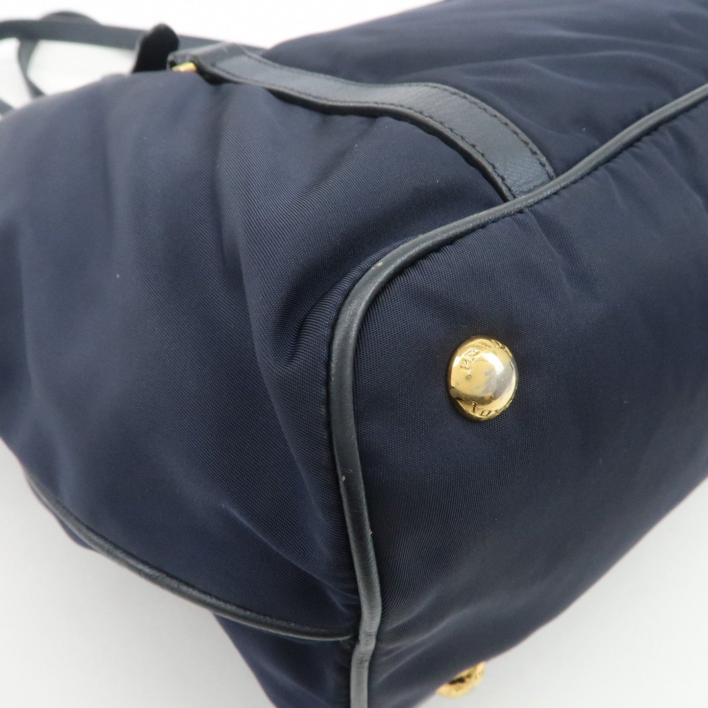 Prada Nylon Saffiano Leather Shoulder Bag Tote Bag Navy【Pre-order】