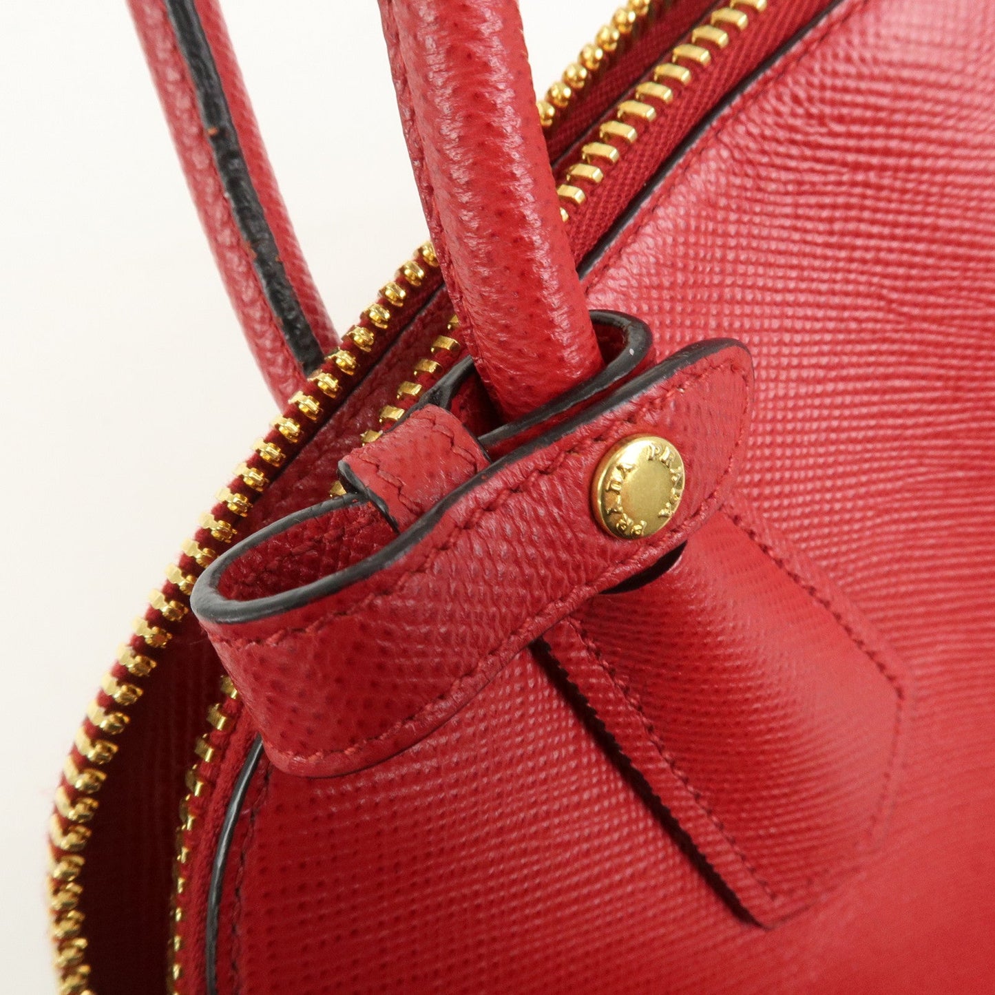 Prada Logo Saffiano Leather 2Way Hand Bag Shoulder Bag Red BL0907【Pre-order】