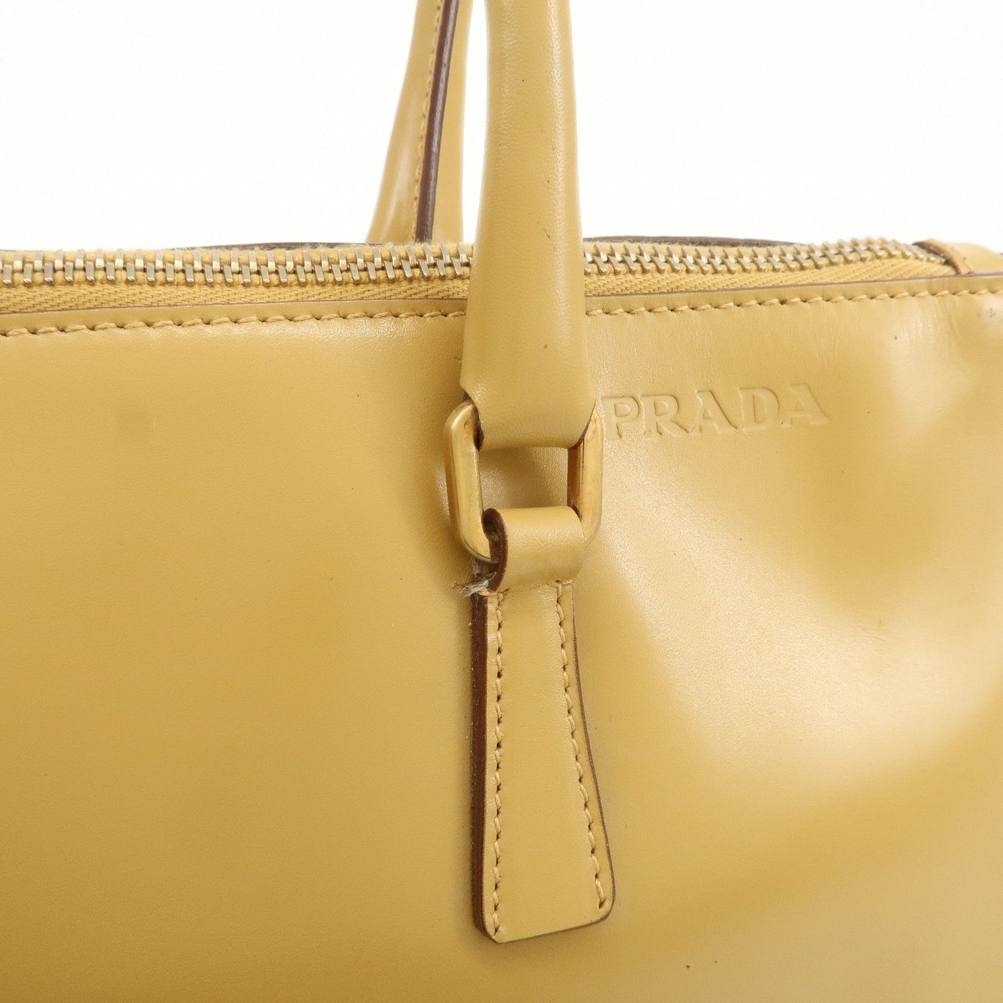 Prada Leather Shoulder Bag Hand Bag Light Brown【Pre-order】