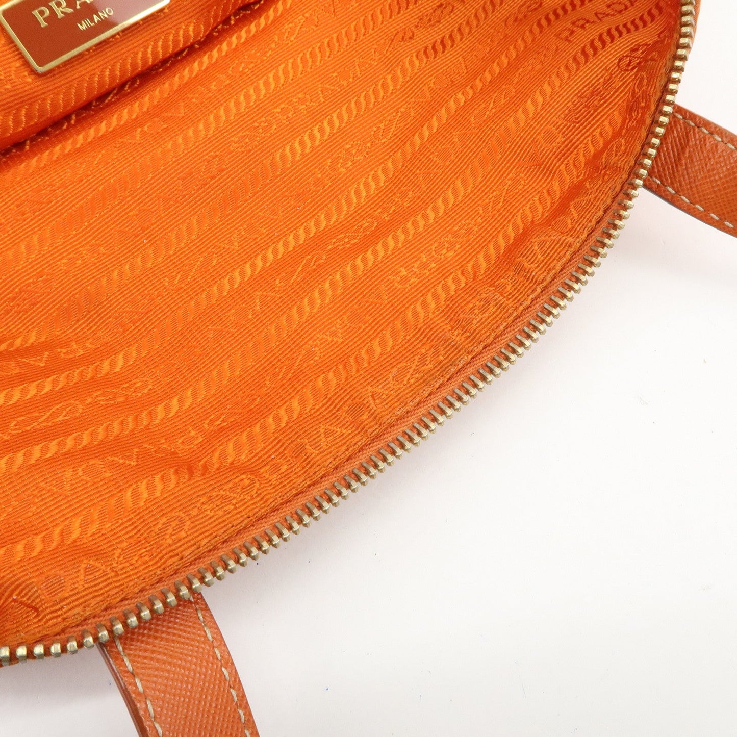 Prada Nylon Saffiano Leather Tote Bag Hand Bag Orange【Pre-order】