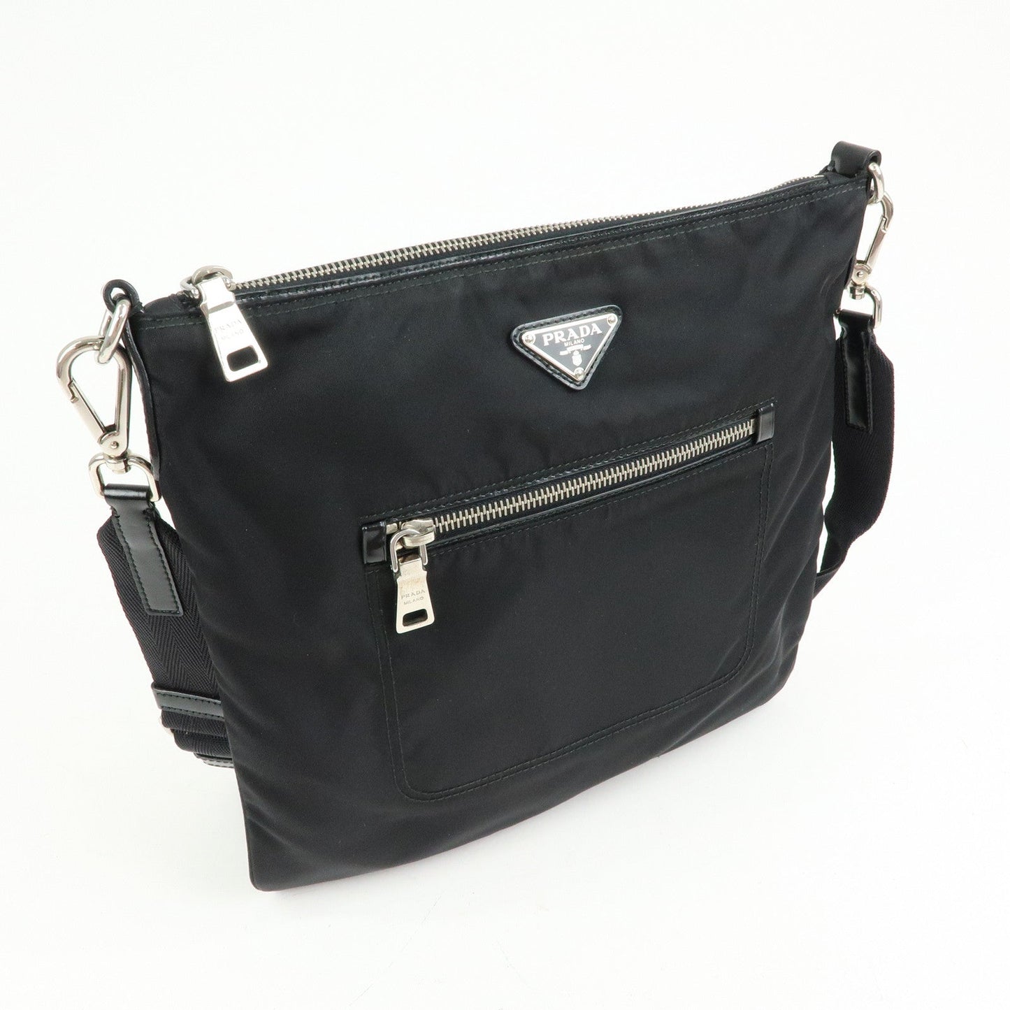 Prada Triangle Logo Nylon Shoulder Bag Crossbody Bag Black BT0715【Pre-order】