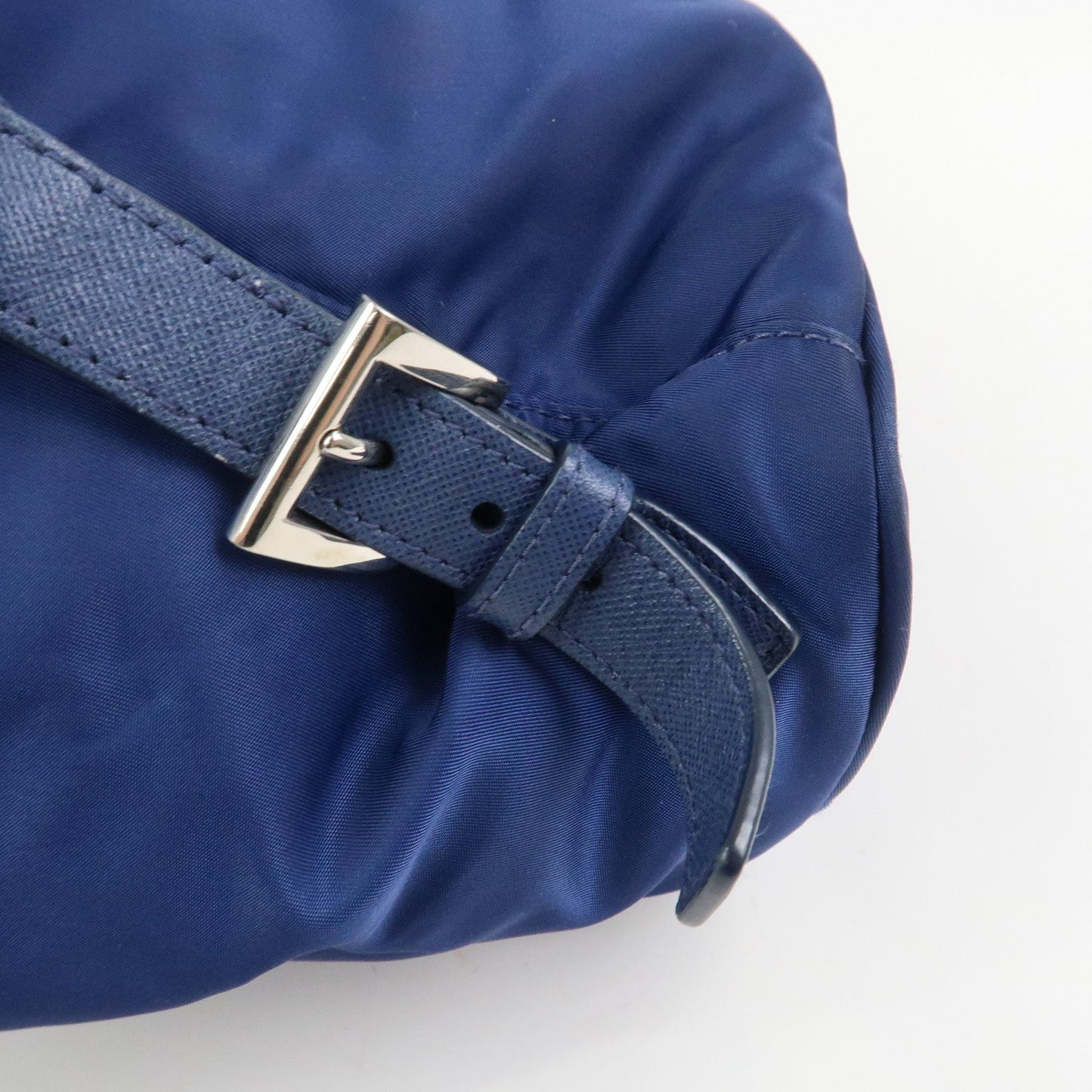 Prada Triangle Logo Nylon Saffiano Leather Backpack Navy BZ0032【Pre-order】
