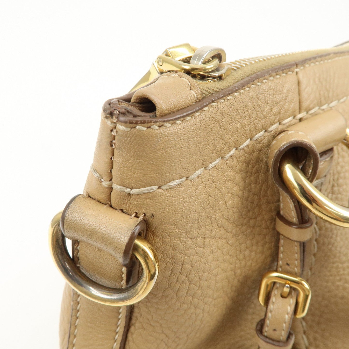 Prada Logo Leather 2Way Bag Hand Bag Shoulder Bag Camel【Pre-order】