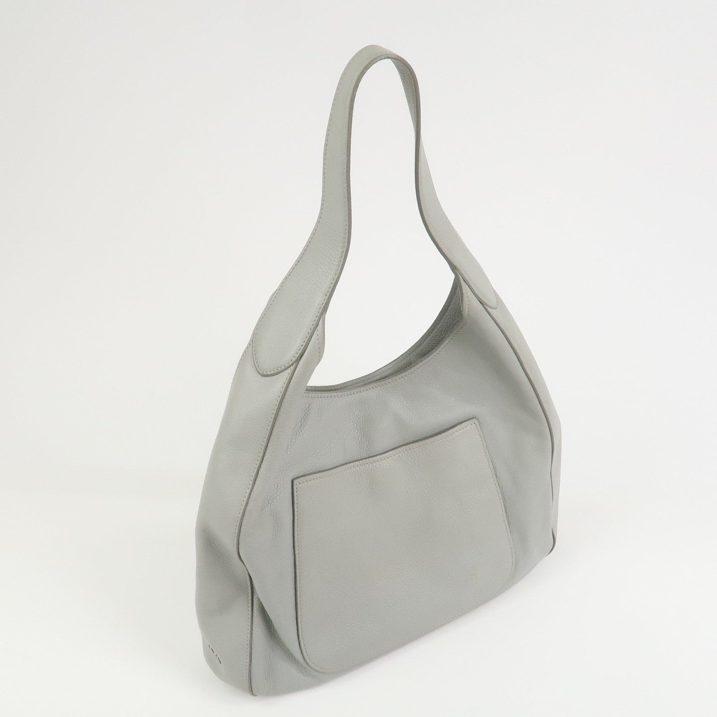 Prada Logo Leather Shoulder Bag Hand Bag Gray 1BC013【Pre-order】