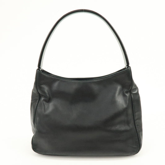 Prada Leather Plastic Hobo Shoulder Bag Hand Bag Black【Pre-order】