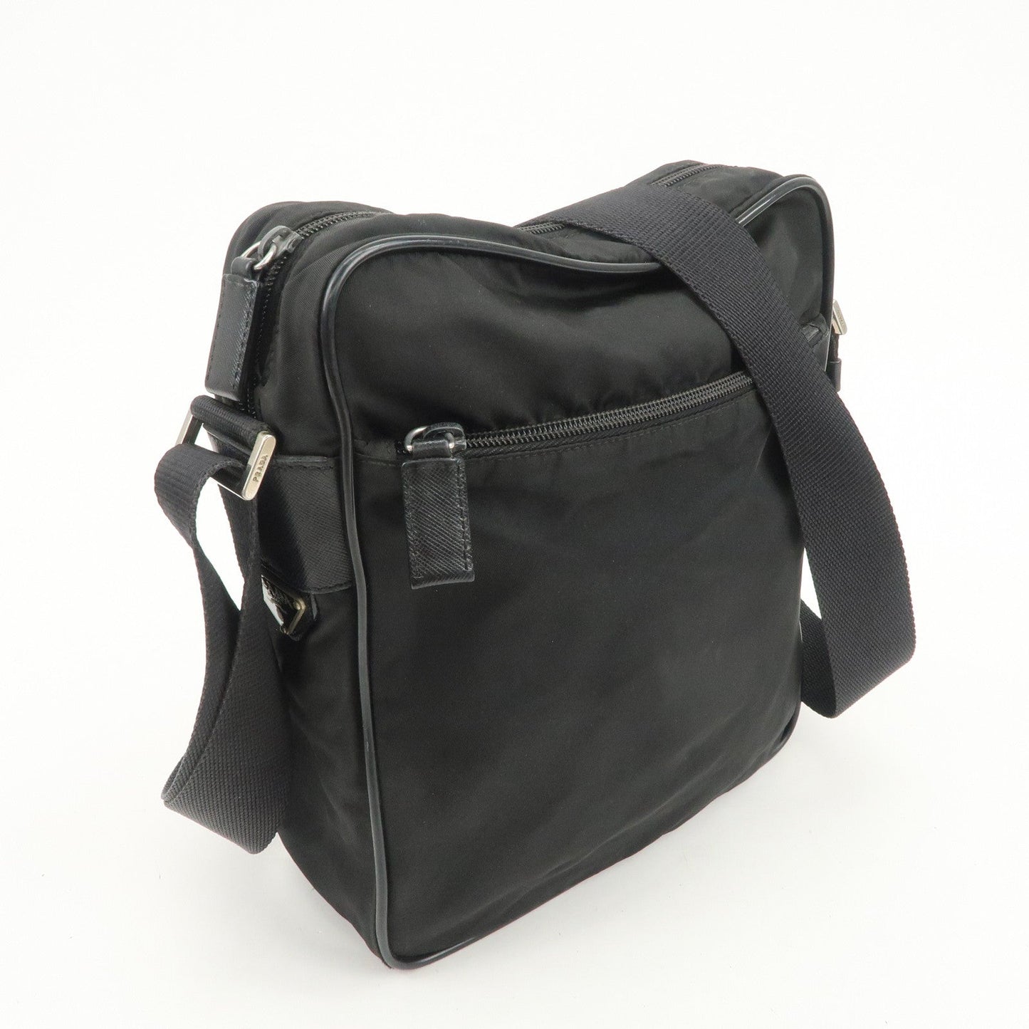 Prada Logo Nylon Leather Shoulder Bag Crossbody Bag Black BT0421【Pre-order】