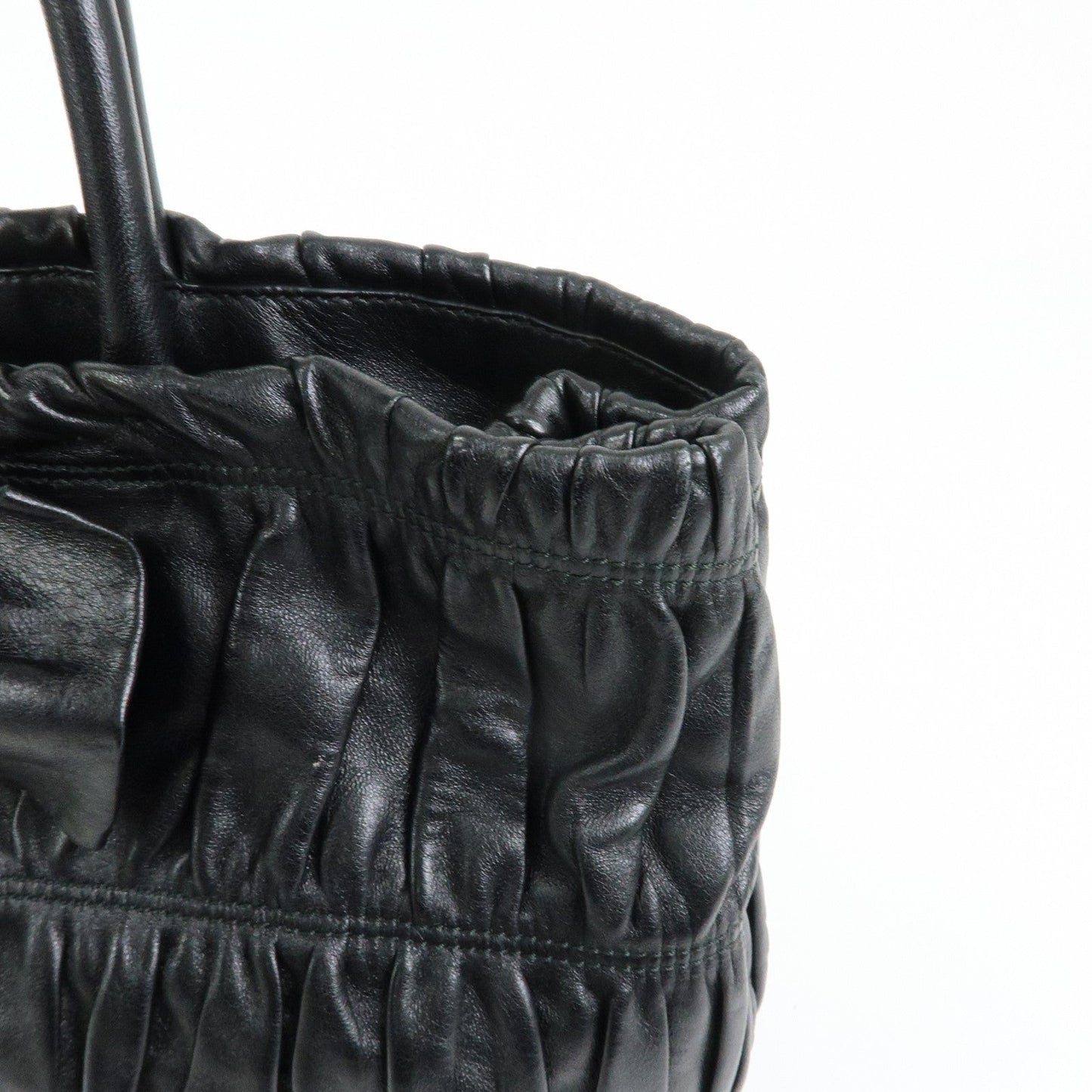 Prada Ribbon Nappa Gaufure Leather 2Way Bag Black BN1932【Pre-order】
